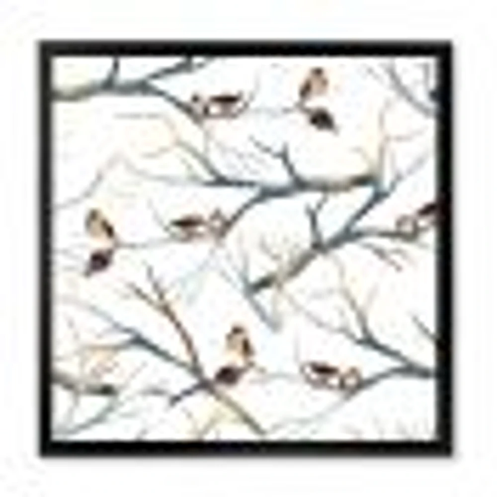 Little Birds on The Tree Branches I  Wall Art