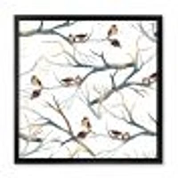 Toile imprimée « Little Birds on The Tree Branches I »