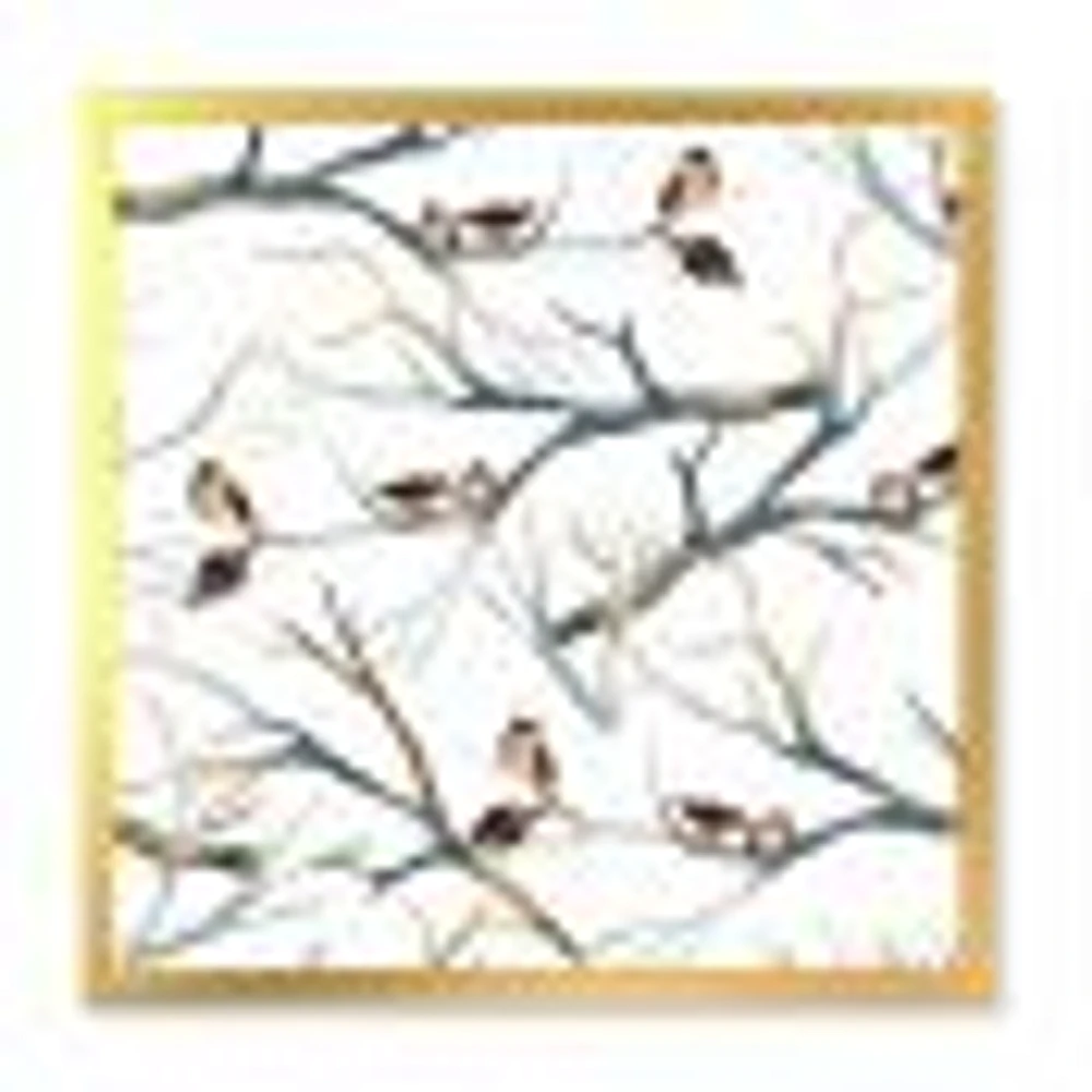 Little Birds on The Tree Branches I  Wall Art