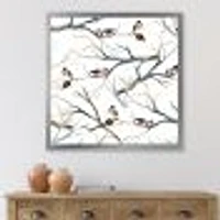 Toile imprimée « Little Birds on The Tree Branches I »