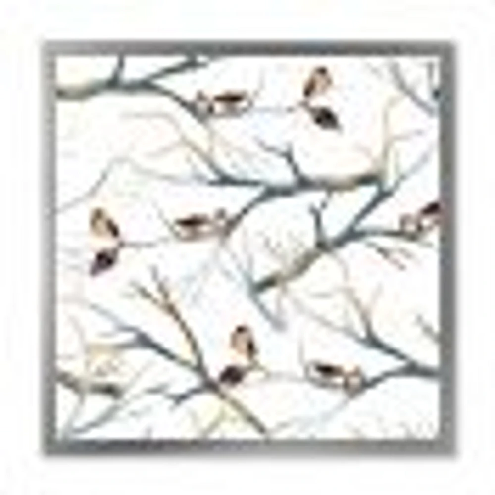 Little Birds on The Tree Branches I  Wall Art