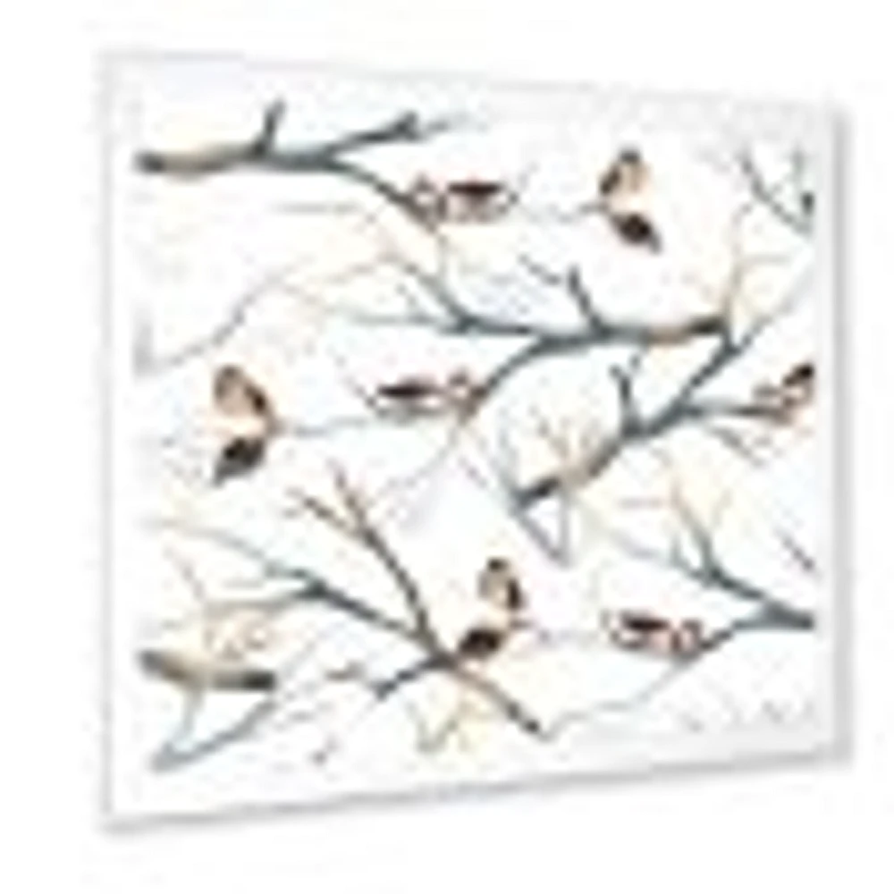 Little Birds on The Tree Branches I  Wall Art