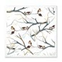 Toile imprimée « Little Birds on The Tree Branches I »