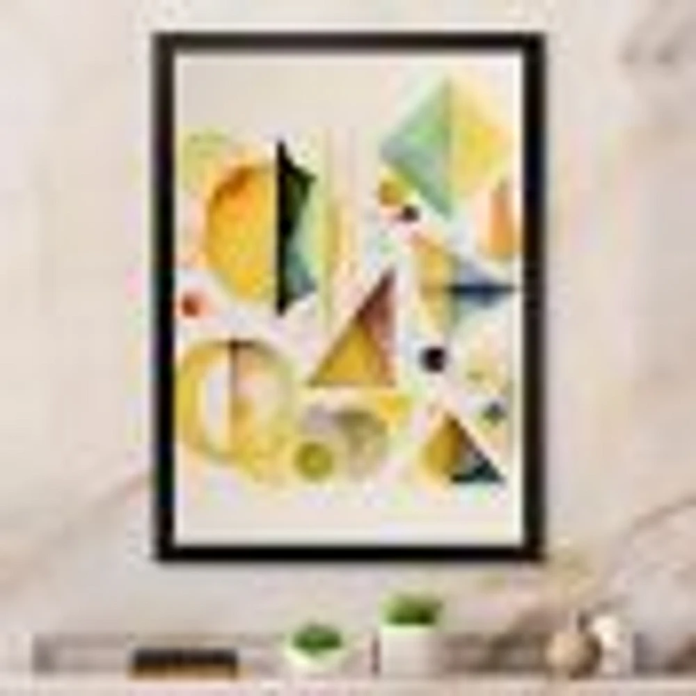 Yellow Multi Shape Abstract I Wall Art