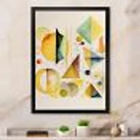 Yellow Multi Shape Abstract I Wall Art