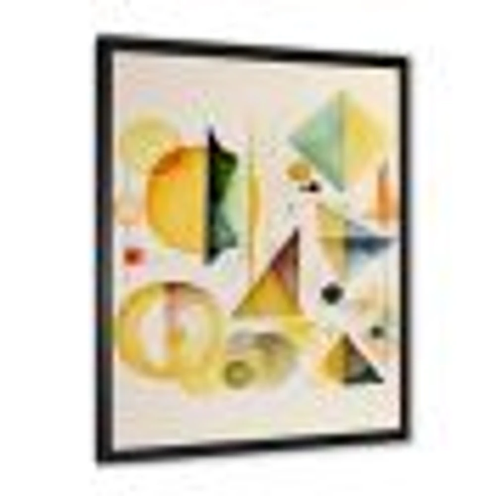 Yellow Multi Shape Abstract I Wall Art