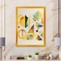 Yellow Multi Shape Abstract I Wall Art