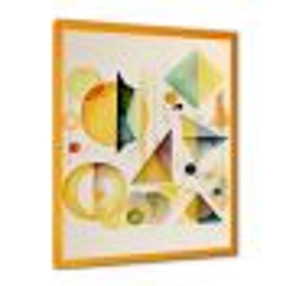 Yellow Multi Shape Abstract I Wall Art