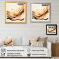 Burnt Orange Waves Abstract IV Wall Art