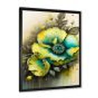 Vibrant Yellow Floral Design Wall Art