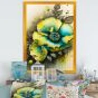 Vibrant Yellow Floral Design Wall Art