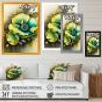 Vibrant Yellow Floral Design Wall Art