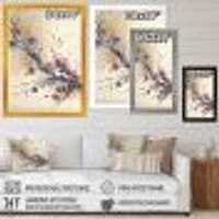 Pink And Plum Cherry Blossom Branch IV Wall Art