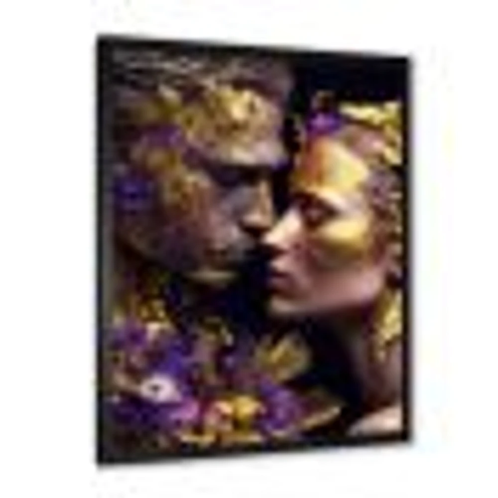 Loving Couple Floral Design I Wall Art