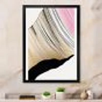 Minimalism Pink And Gold Cubic Fusion I Wall Art