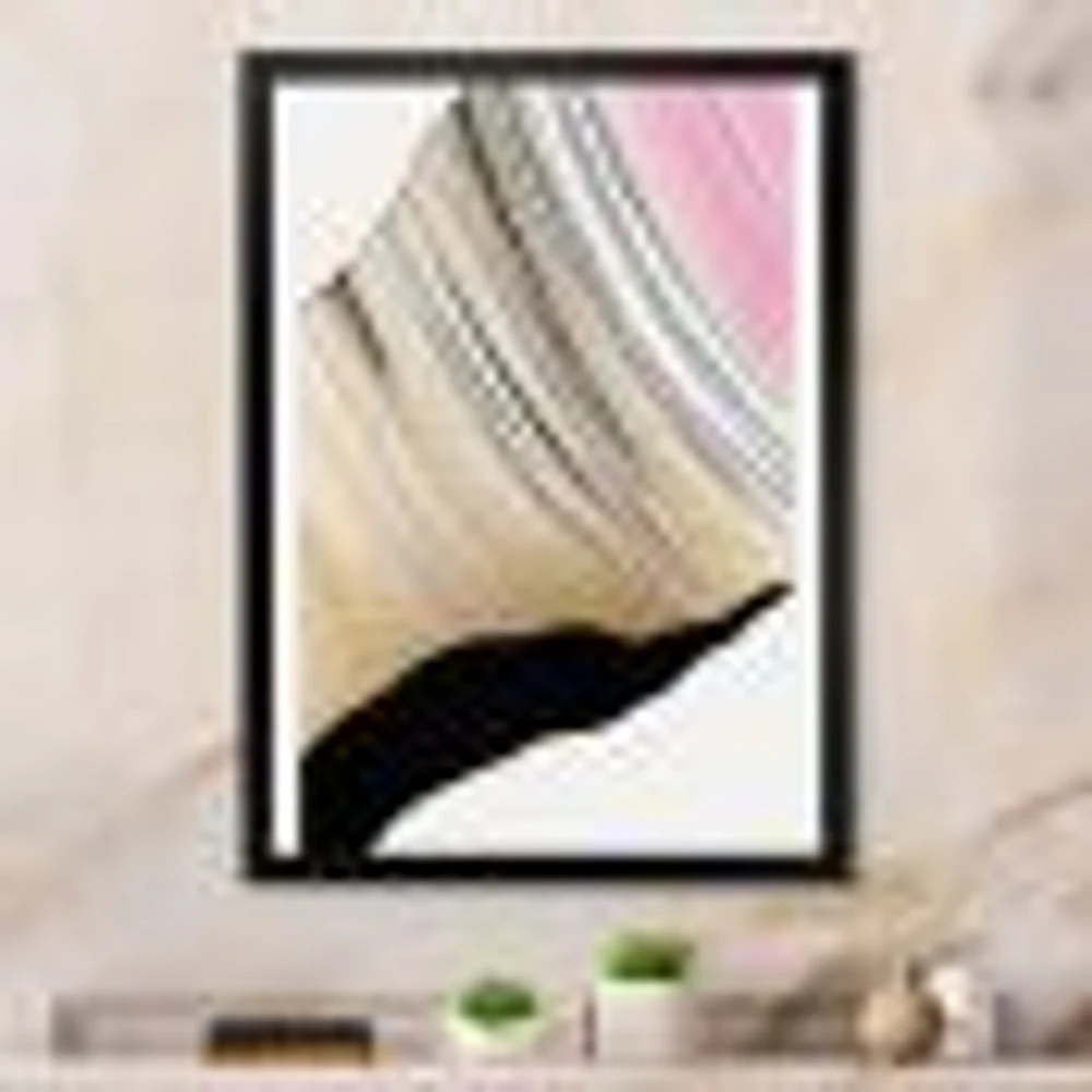 Minimalism Pink And Gold Cubic Fusion I Wall Art