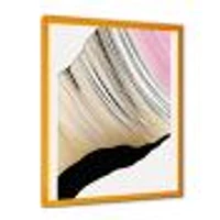 Minimalism Pink And Gold Cubic Fusion I Wall Art