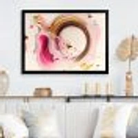 Pink Watercolor Circular Abstract Wall Art