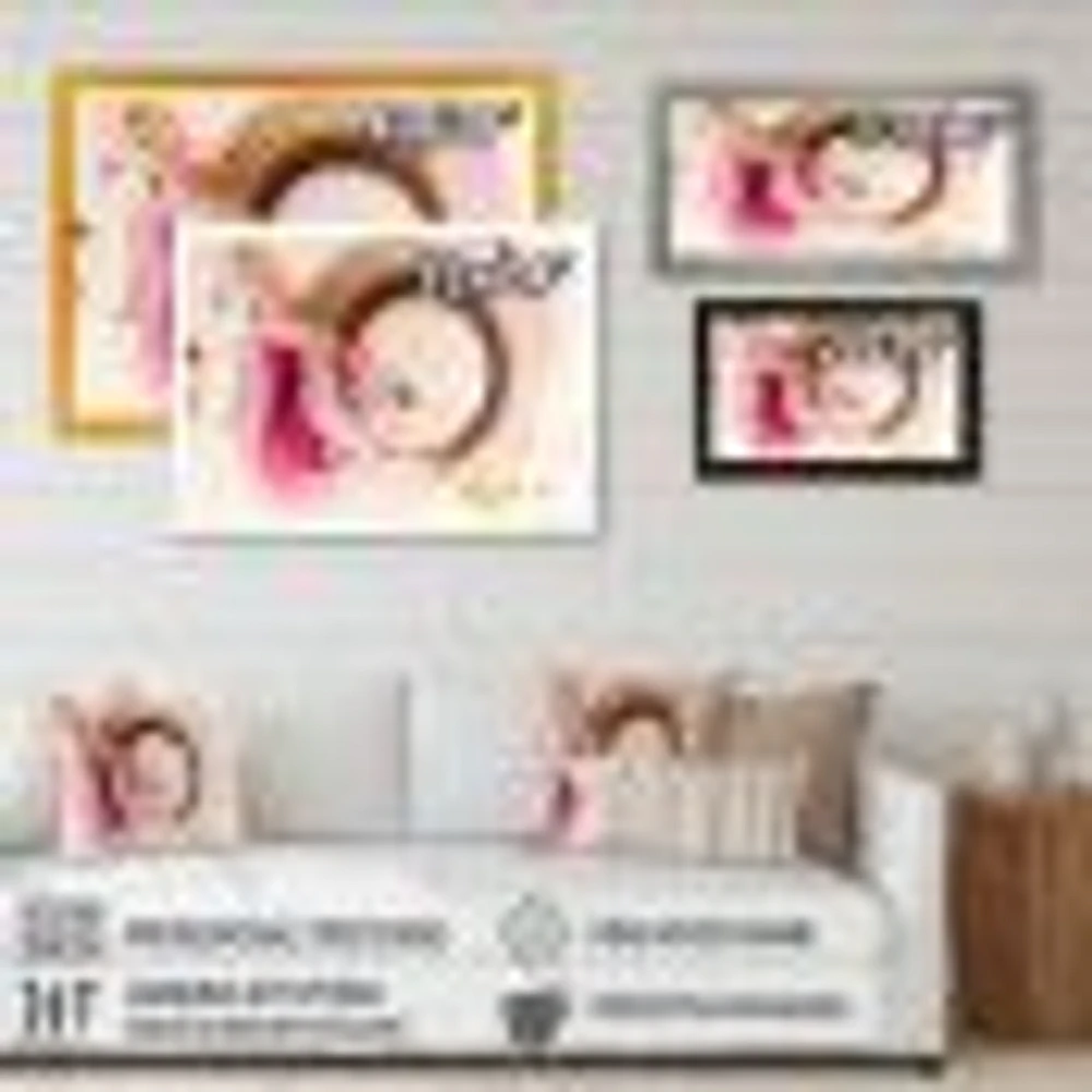 Pink Watercolor Circular Abstract Wall Art