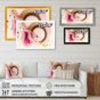 Pink Watercolor Circular Abstract Wall Art