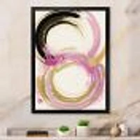 Pink And Gold Curves IV Wall Art