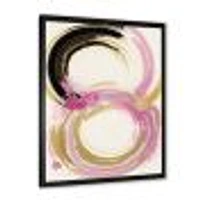 Pink And Gold Curves IV Wall Art