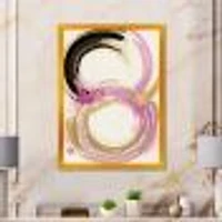 Pink And Gold Curves IV Wall Art