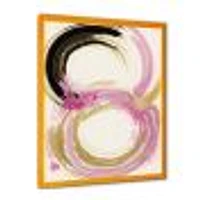 Pink And Gold Curves IV Wall Art