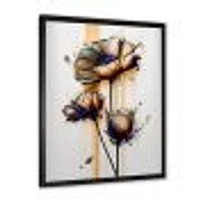 Daisy Flower On Abstract Fusion I Wall Art