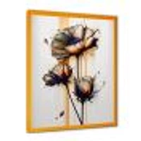 Daisy Flower On Abstract Fusion I Wall Art