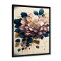 Deep Pink Dahlia Floral Design I Wall Art