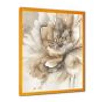 Single Beige Flower IV Wall Art