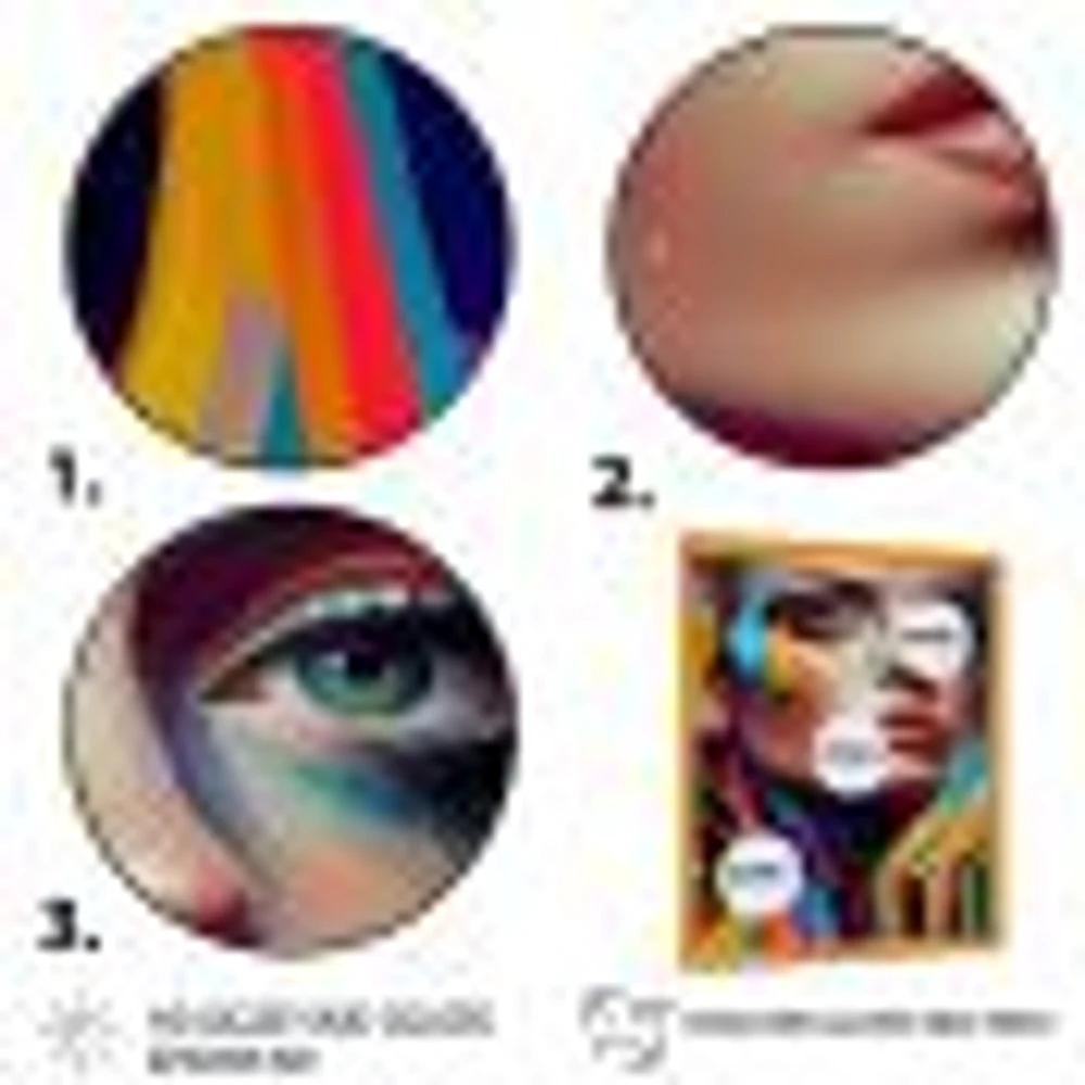 Vibrant Creative Woman Portrait VI Wall Art