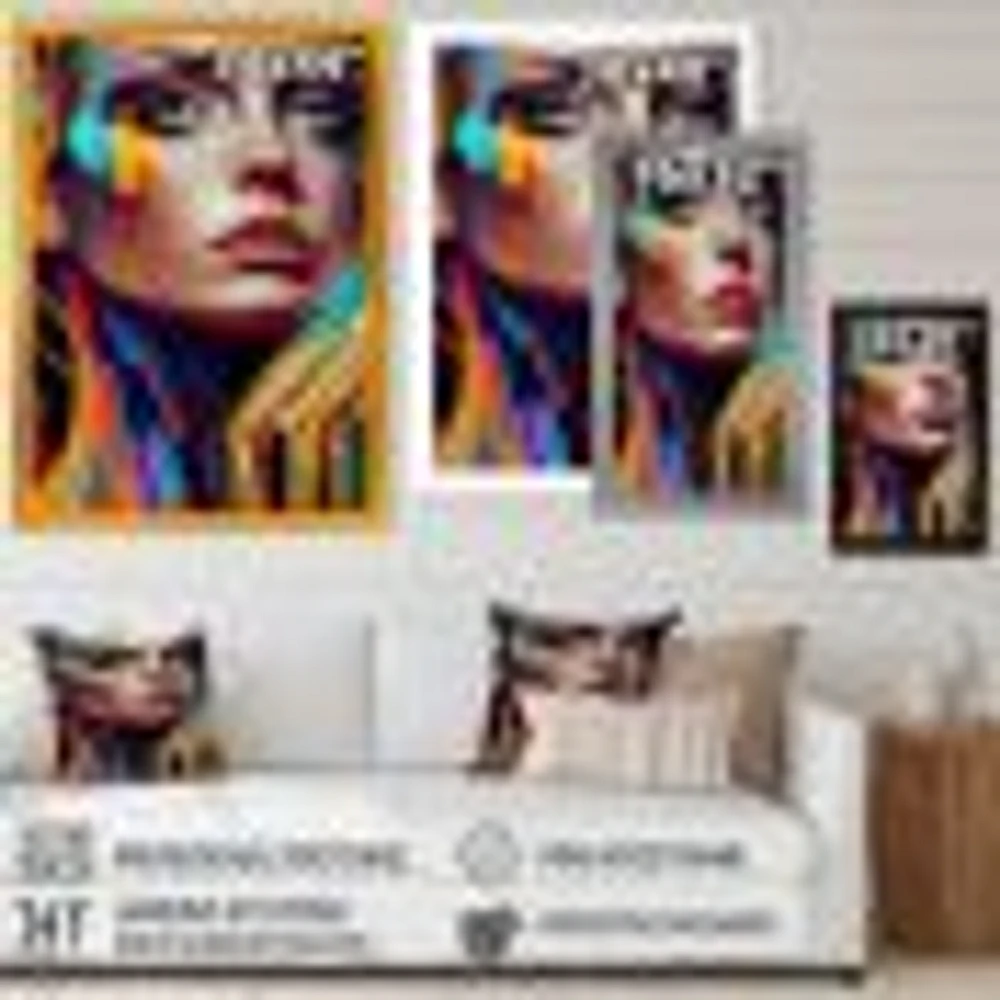 Vibrant Creative Woman Portrait VI Wall Art