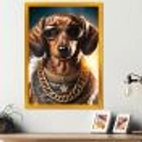 Dachshund Gangster NYC V Wall Art