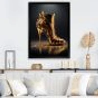 Golden Mechanic High Heel Wall Art