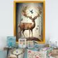 Deer With Blooming Antlers Wall Art