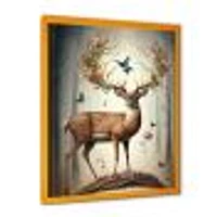 Deer With Blooming Antlers Wall Art