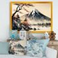 Japanese Landscape Watercolor Wall Art