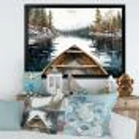 Winter Canoe Scenery I Wall Art