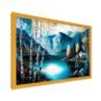 Cabin By A Lake Fall Wall Art