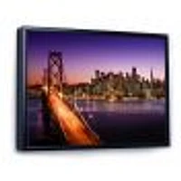 San Francisco skyline and Bay Bridge  Canvas Wall Art