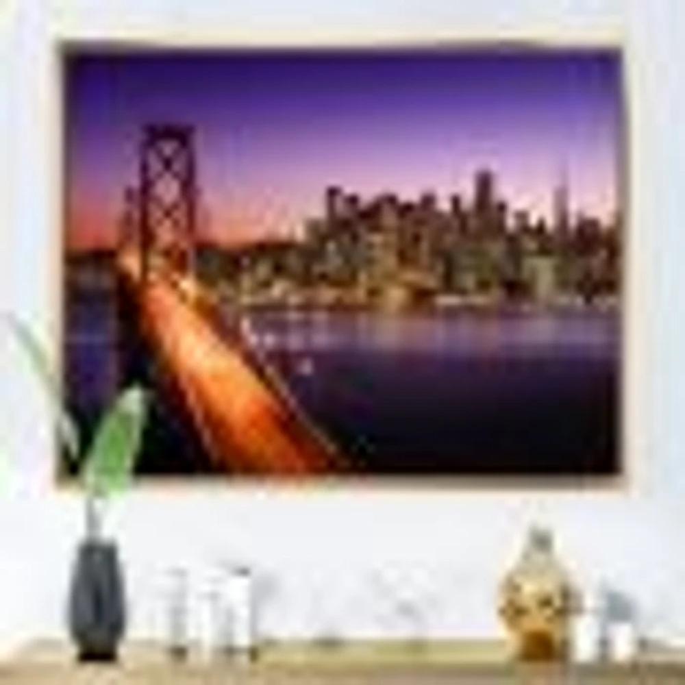 San Francisco skyline and Bay Bridge  Canvas Wall Art