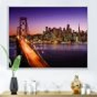 San Francisco skyline and Bay Bridge  Canvas Wall Art