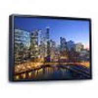 Chicago River with Bridges at Sunset  Wall Art