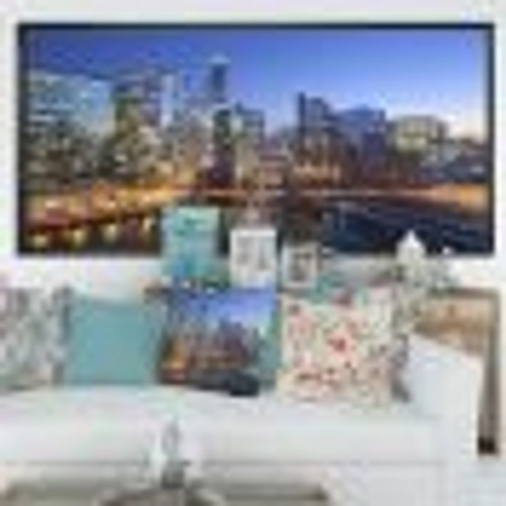 Chicago River with Bridges at Sunset  Wall Art