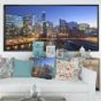 Chicago River with Bridges at Sunset  Wall Art