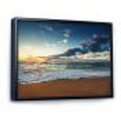 Sunrise and Glowing Waves Ocean  Canvas Wall Art