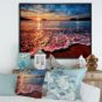 Peaceful Evening Beach View  Canvas Art Print