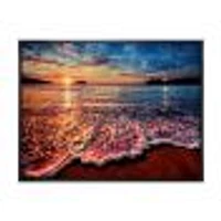 Peaceful Evening Beach View  Canvas Art Print